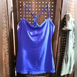 Lucy razor back tank top beautiful bluish purple size small